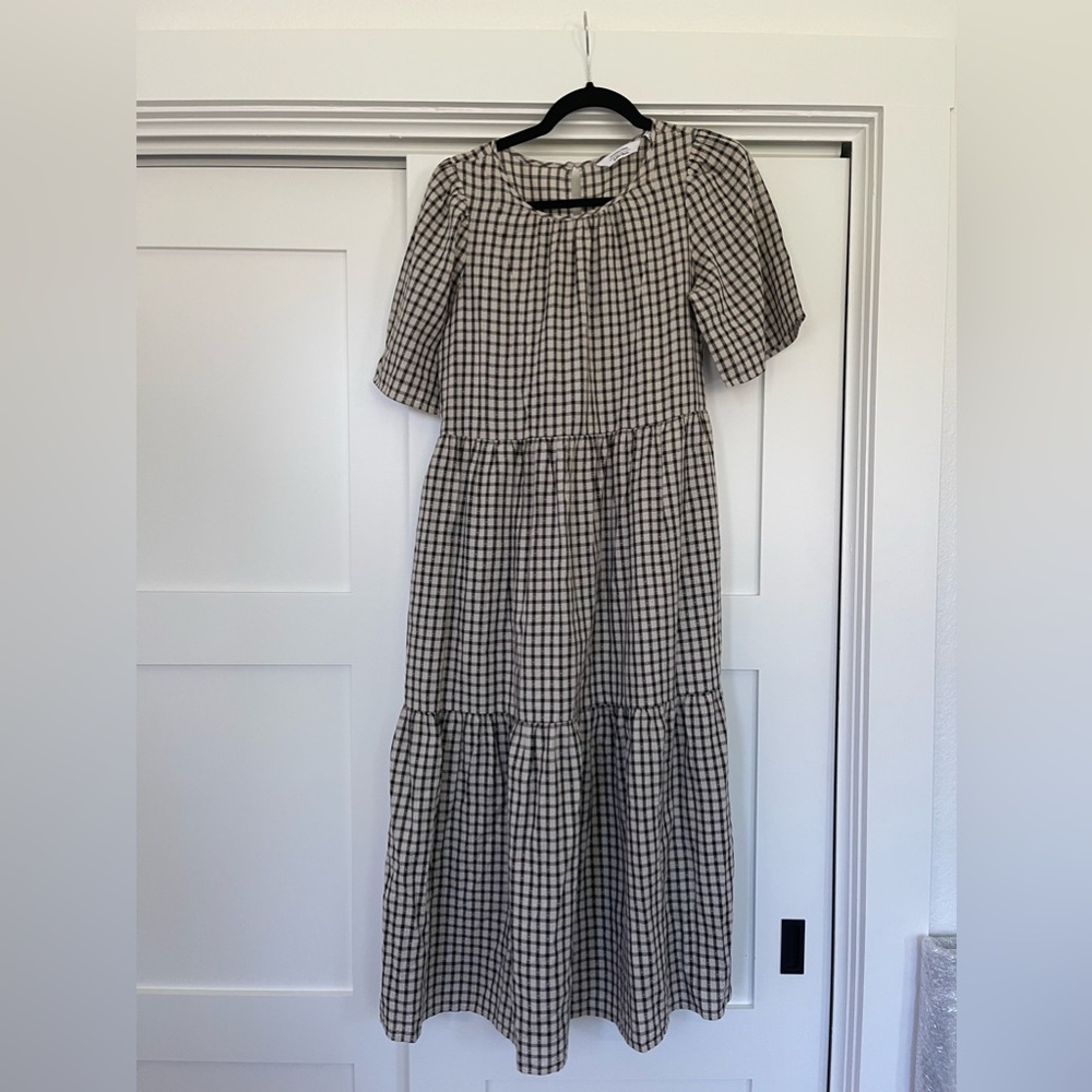 & Other Stories Gingham Midi Dress